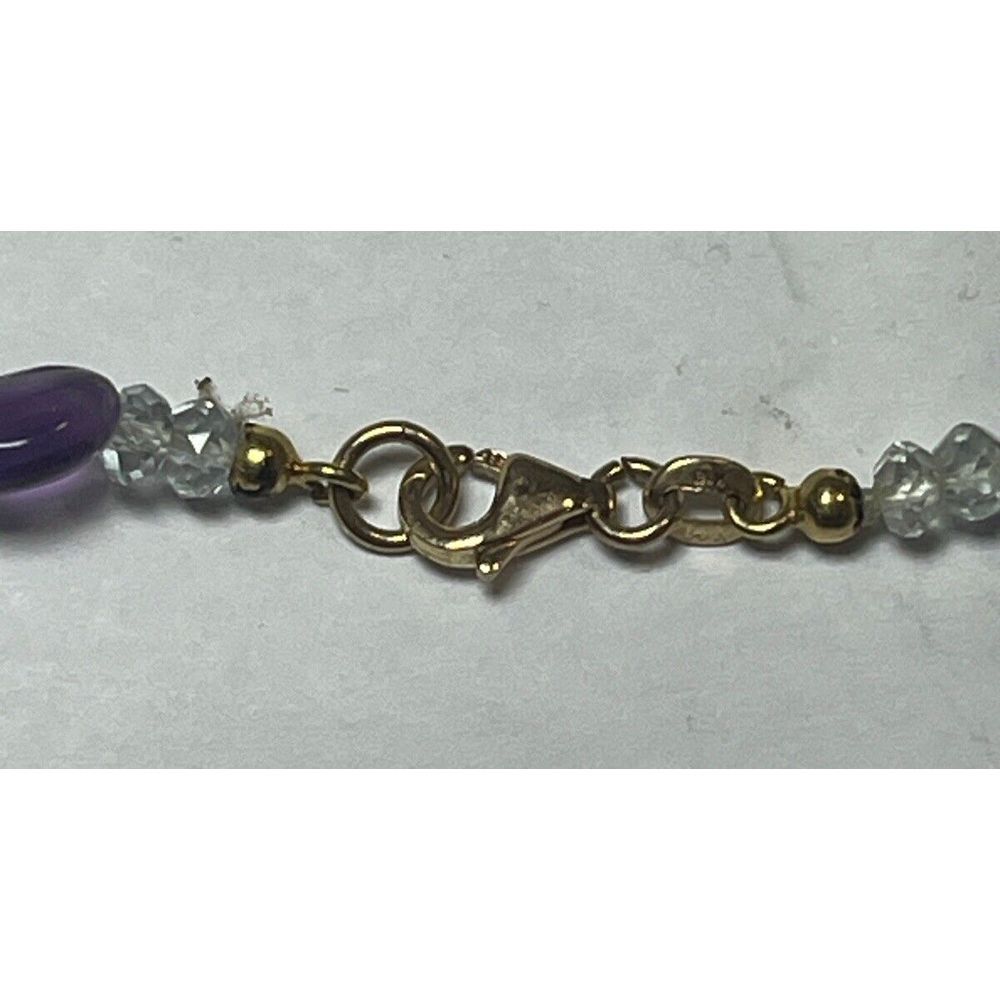 Multicolored Gemstone Bead Necklace - Amethyst, R… - image 6